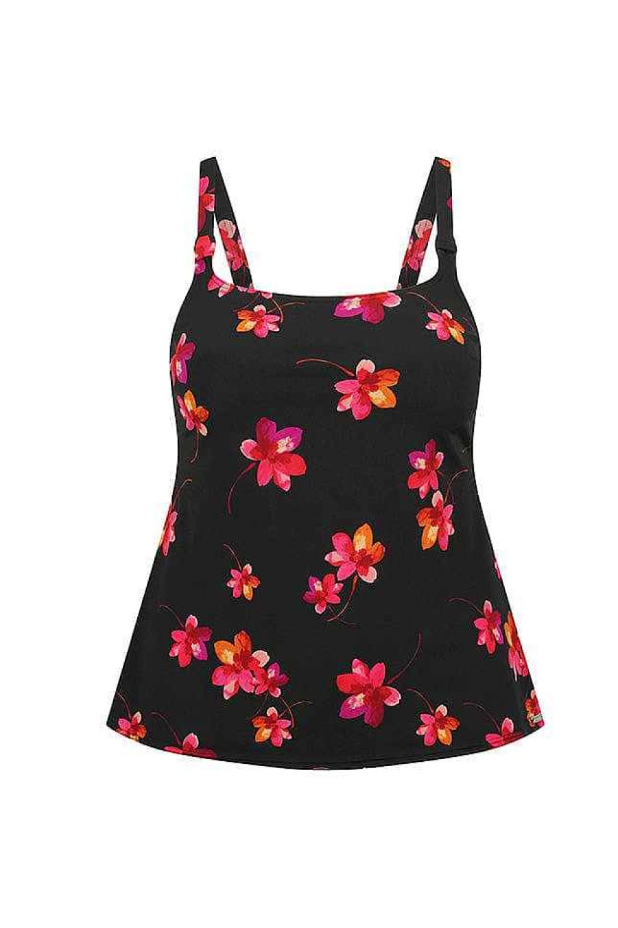 Swimwear Capriosca Loose Fitting | Pink Petals Chlorine Resistant Tank Tankini Top