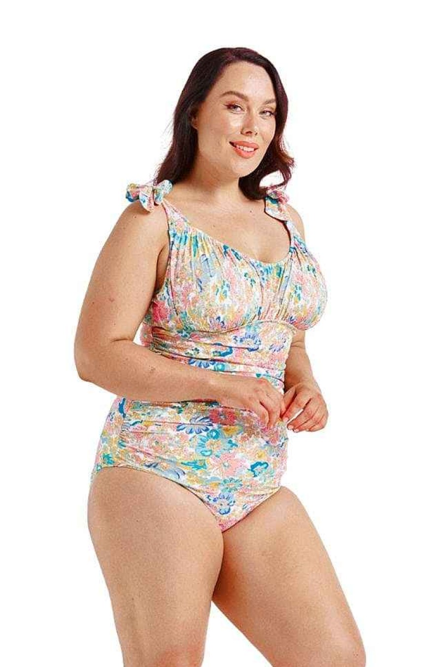 Swimwear Capriosca Underwire | Retro Floral Underwire One Piece