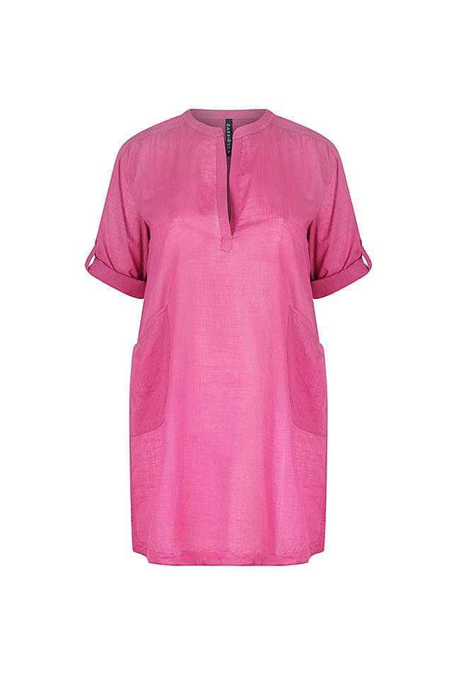 Beach Wear Capriosca Beach Dresses | Cotton Over Shirt Pink