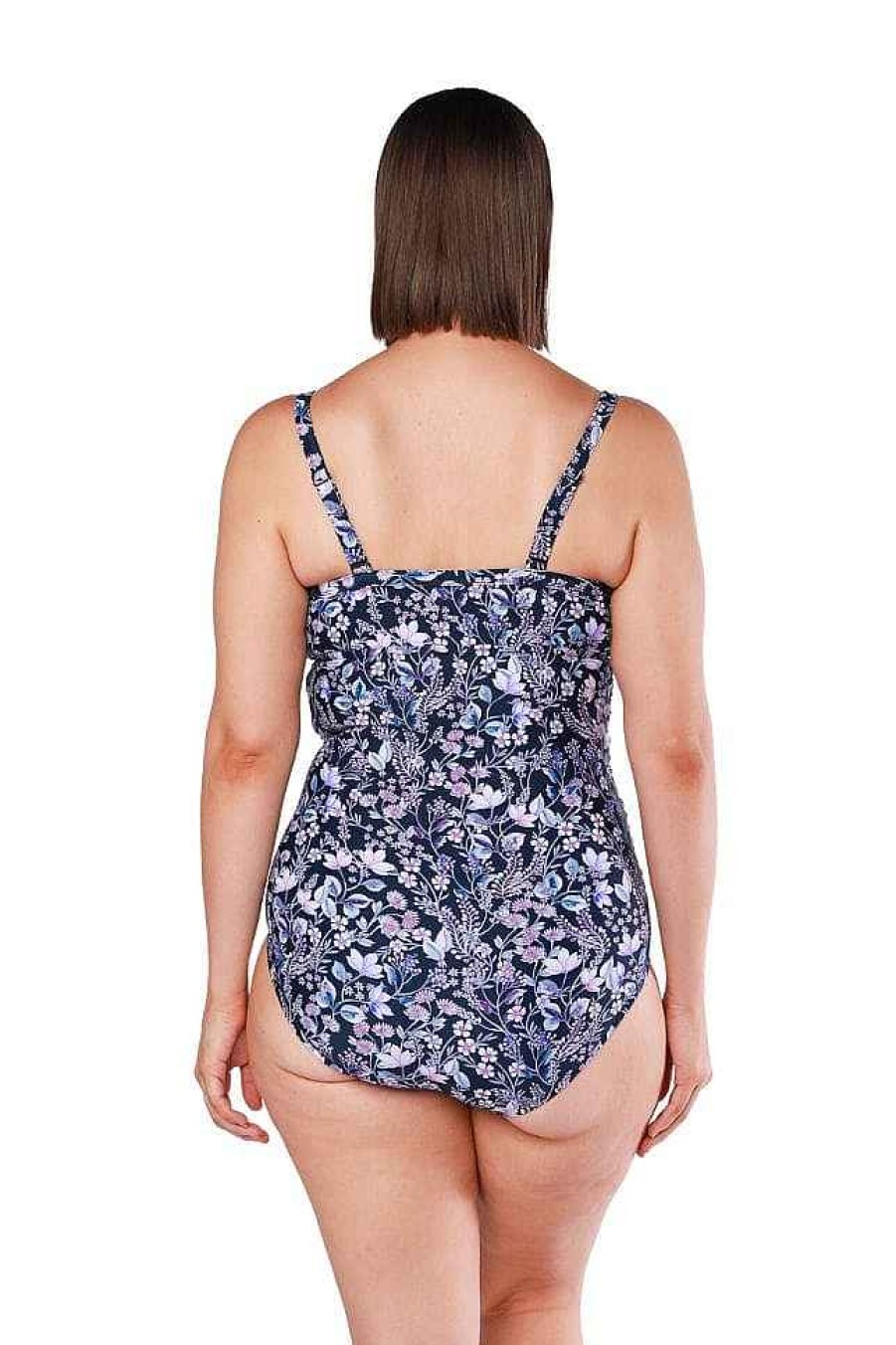 Swimwear Capriosca Underwire | Navy Floral Underwire One Piece