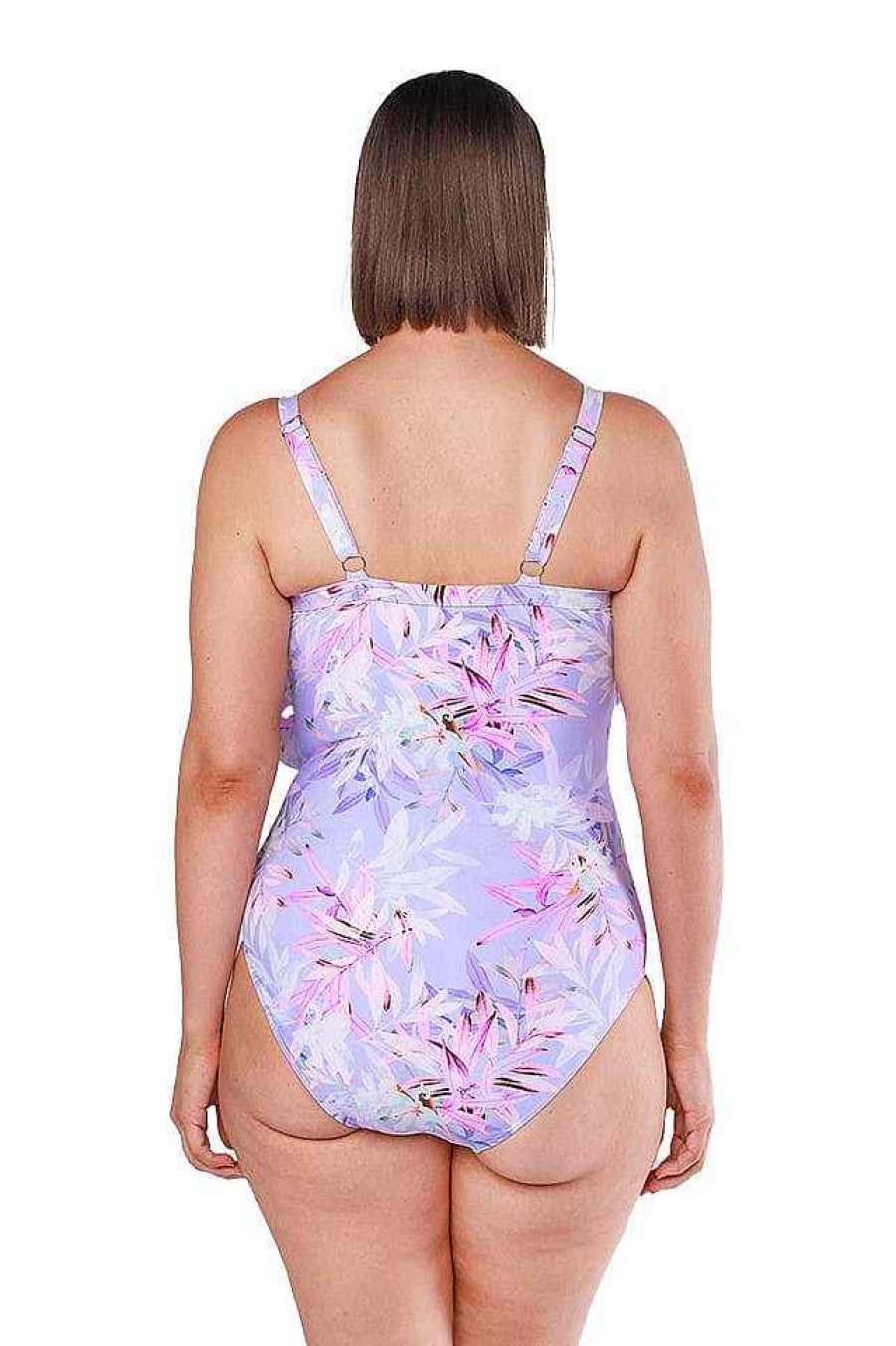 Swimwear Capriosca Tummy Control | Lilac Florence 3 Tier One Piece