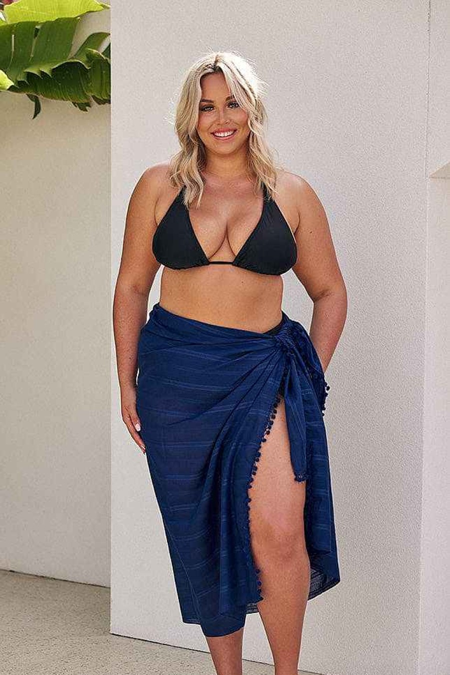 Beach Wear Capriosca Sarong | Navy Sarong