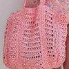 Beach Wear Capriosca Beach Bags | Large Raffia Beach Bag - Peach Sorbet