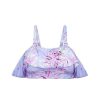 Swimwear Capriosca Crop Top | Lilac Florence Off The Shoulder Frill Bikini Top