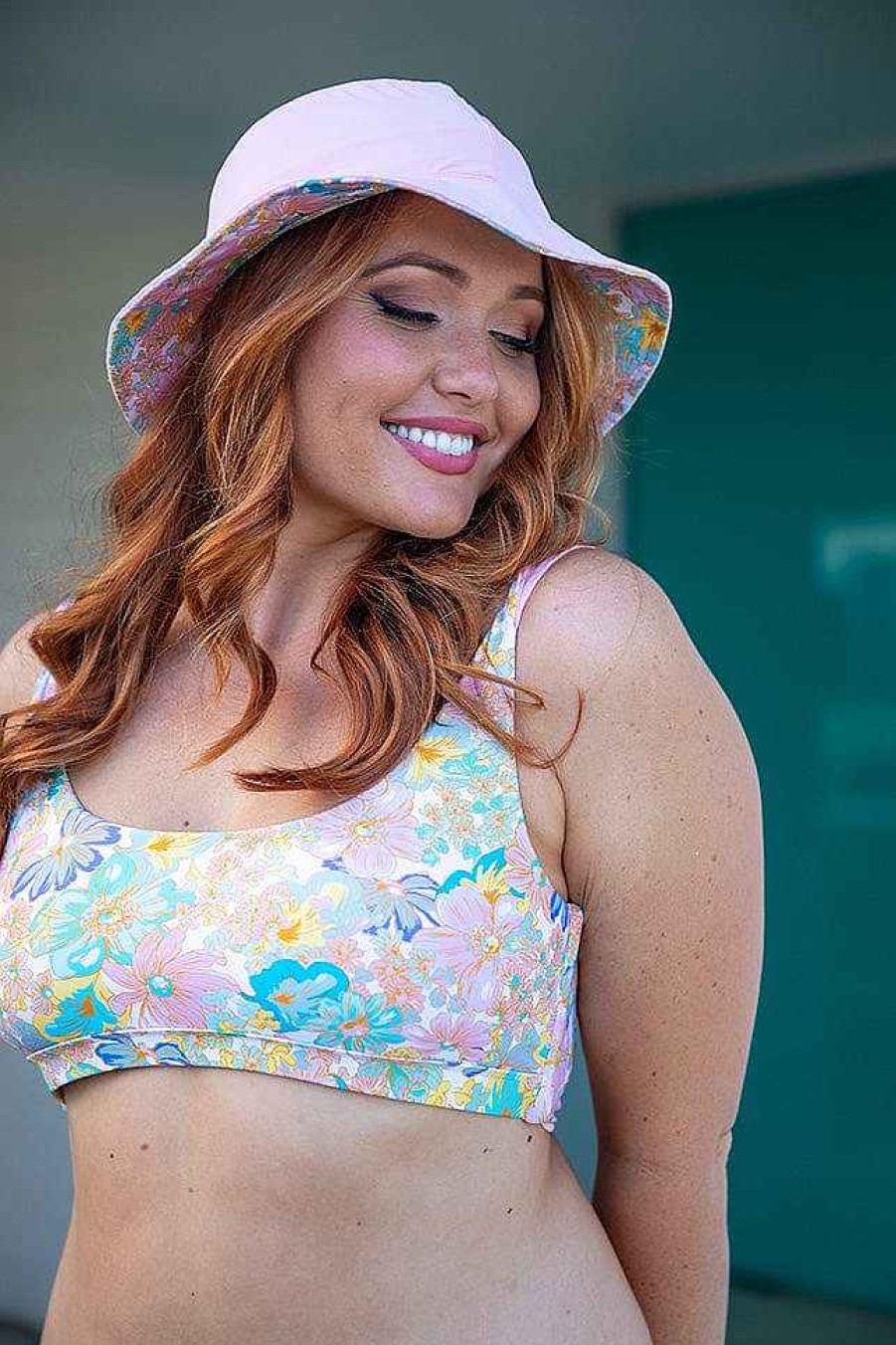 Beach Wear Capriosca Sun Hat | Retro Floral Bucket Hat