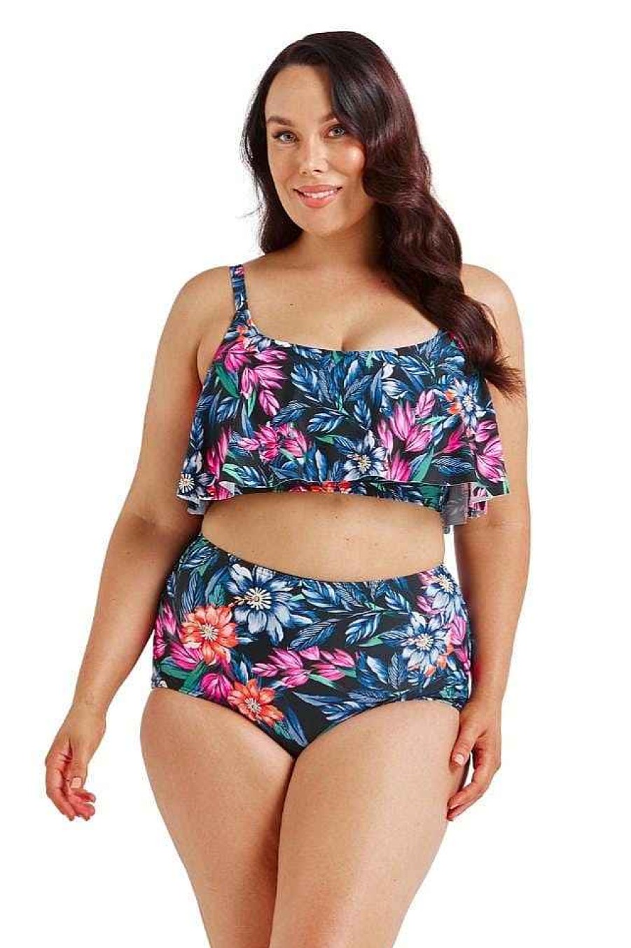 Swimwear Capriosca Crop Top | Molokai Frill Bikini Top