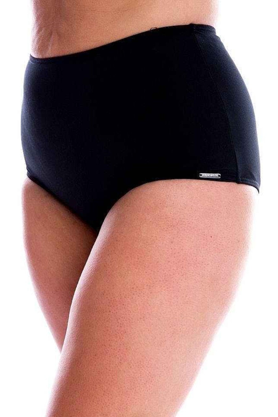 Swimwear Capriosca High Waisted | Chlorine Resistant Plain Black High Waisted Bikini Bottoms