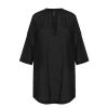 Beach Wear Capriosca Beach Dresses | Cotton Over Shirt Black