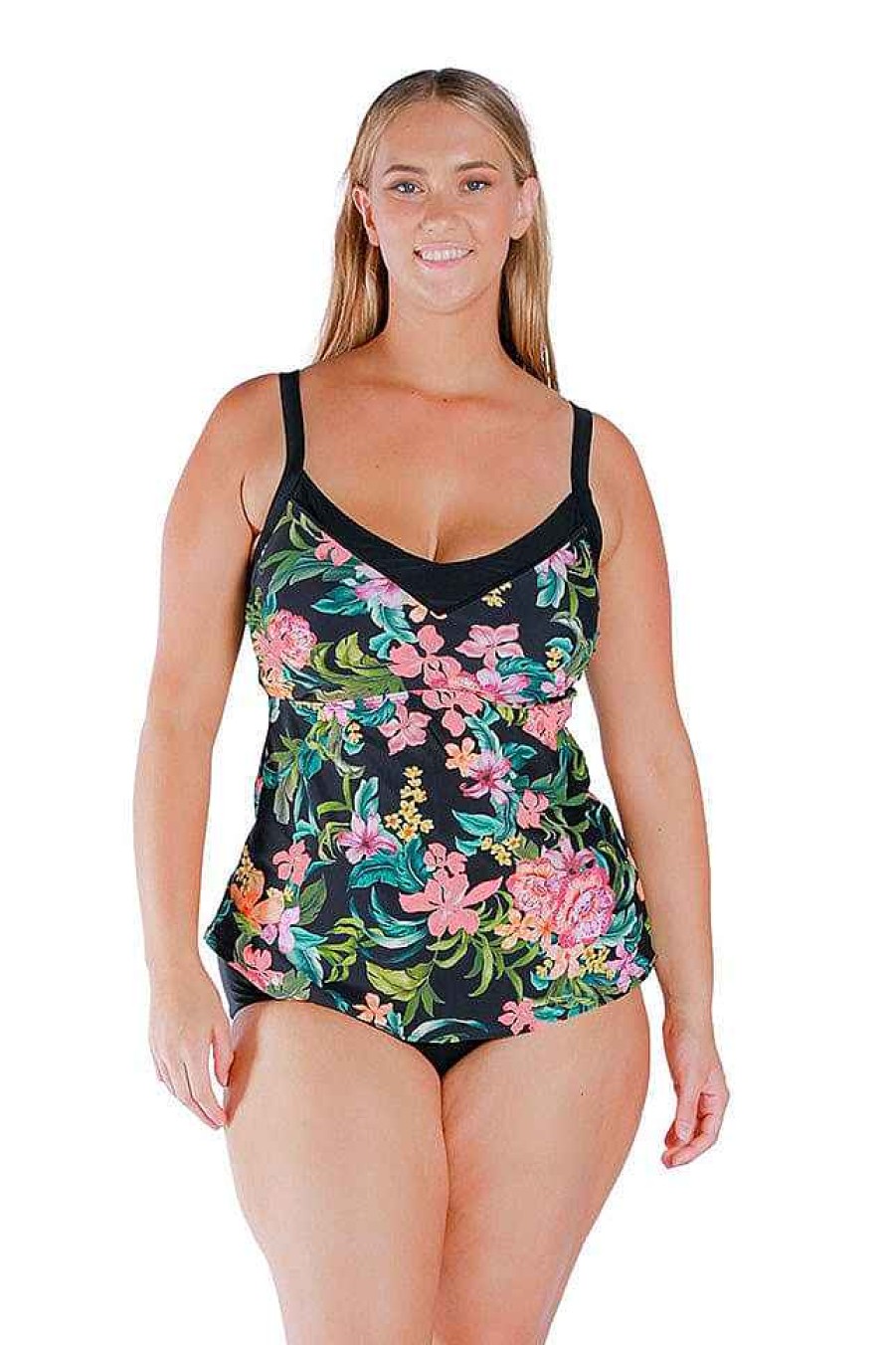 Swimwear Capriosca Loose Fitting | Bora Bora Underwire Tankini Top