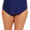 Swimwear Capriosca High Waisted | Chlorine Resistant Navy High Waisted Bikini Bottoms