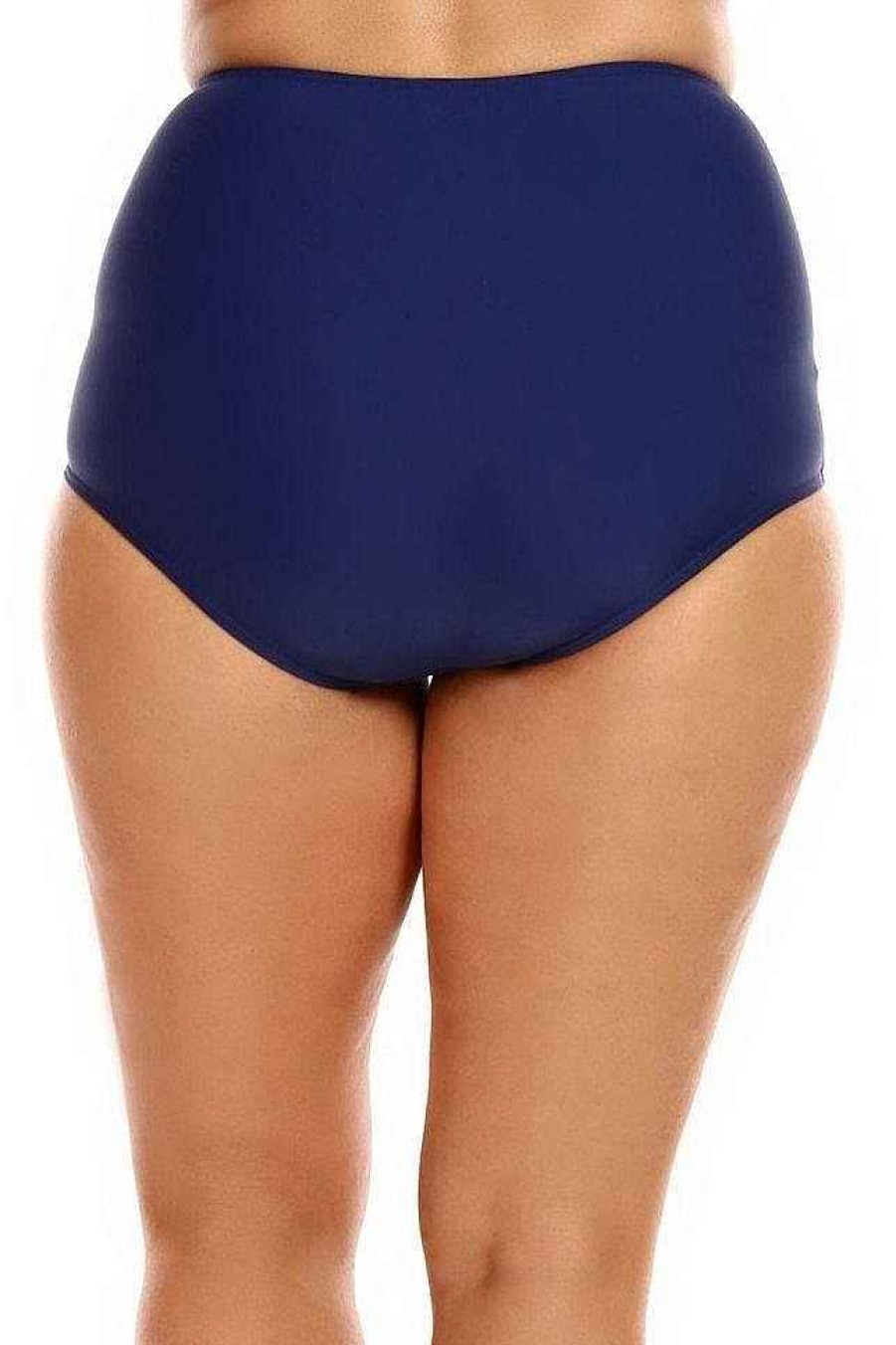 Swimwear Capriosca High Waisted | Chlorine Resistant Navy High Waisted Bikini Bottoms