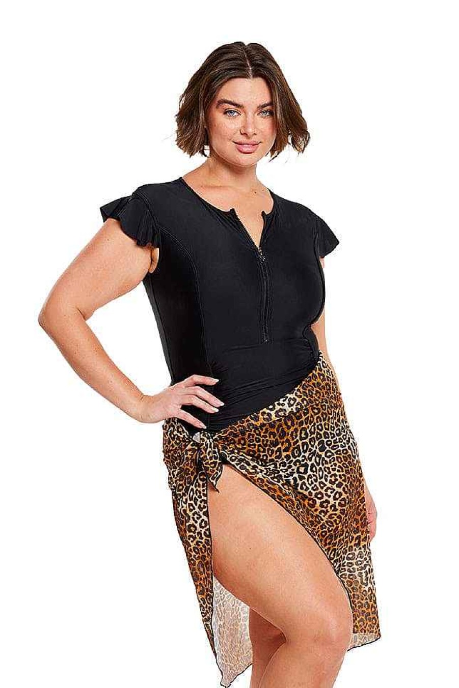 Beach Wear Capriosca Sarong | Leopard Mesh Sarong