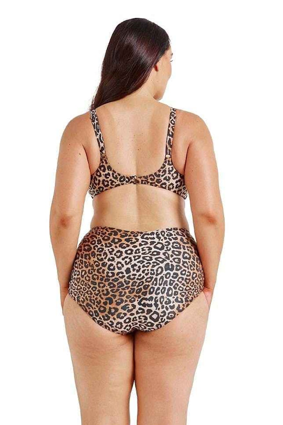 Swimwear Capriosca High Waisted | Leopard High Waisted Bikini Bottoms | Sustainable Swimwear