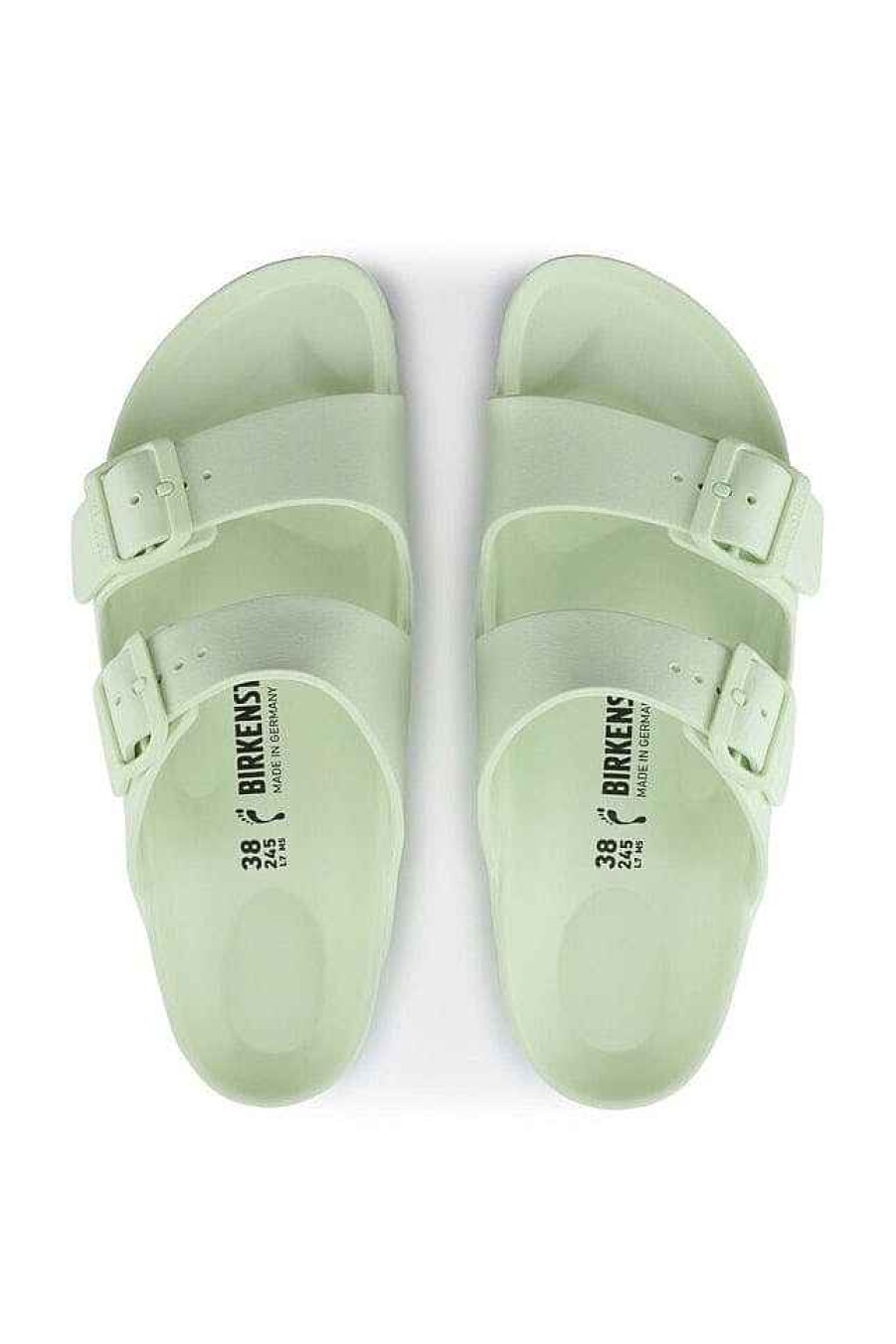 Beach Wear Capriosca Birkenstocks | Birkenstock Arizona Eva Faded Lime Narrow Women'S Sandal