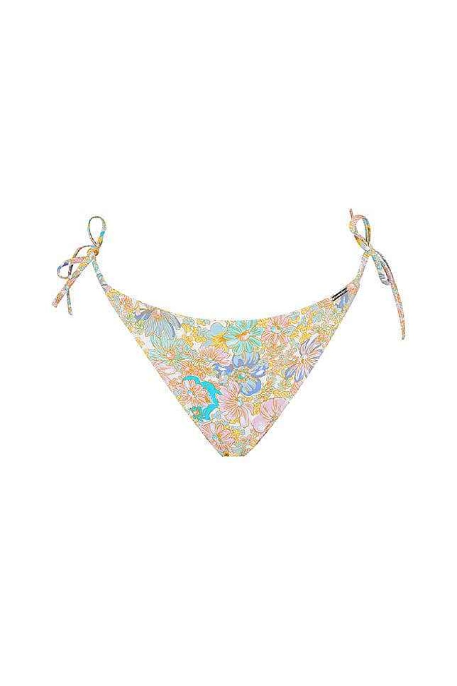 Swimwear Capriosca Side Tie | Retro Floral Tie Side Bikini Bottoms