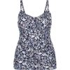 Swimwear Capriosca Loose Fitting | Navy Floral Underwire Ruched Tankini Top