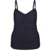 Swimwear Capriosca Tummy Control | Honey Comb Ruched Underwire Tankini Top Swimsuit Navy