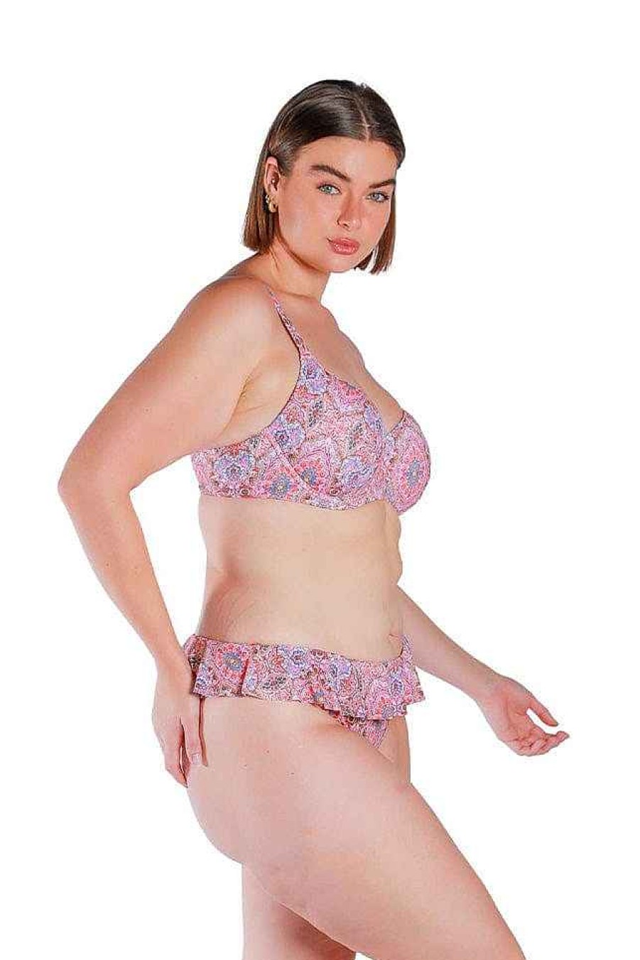 Swimwear Capriosca Underwire | Amalfi Pink Underwire Bikini Top