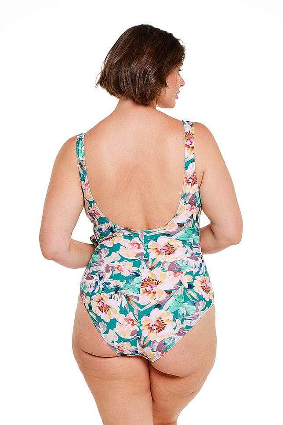 Swimwear Capriosca Low Back | Maui Waist Tie Crossover One Piece