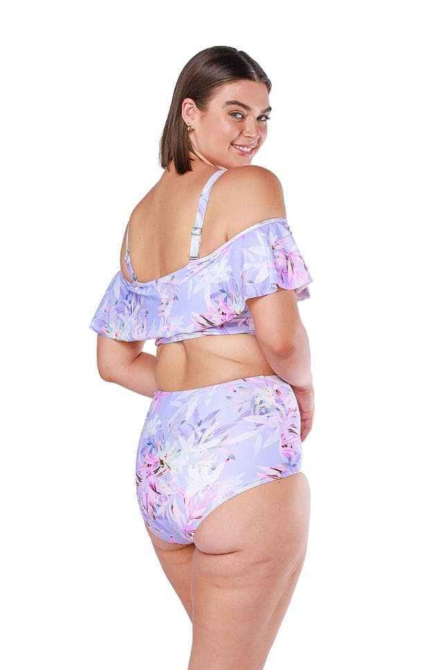 Swimwear Capriosca High Waisted | Lilac Florence High Waisted Bikini Bottoms