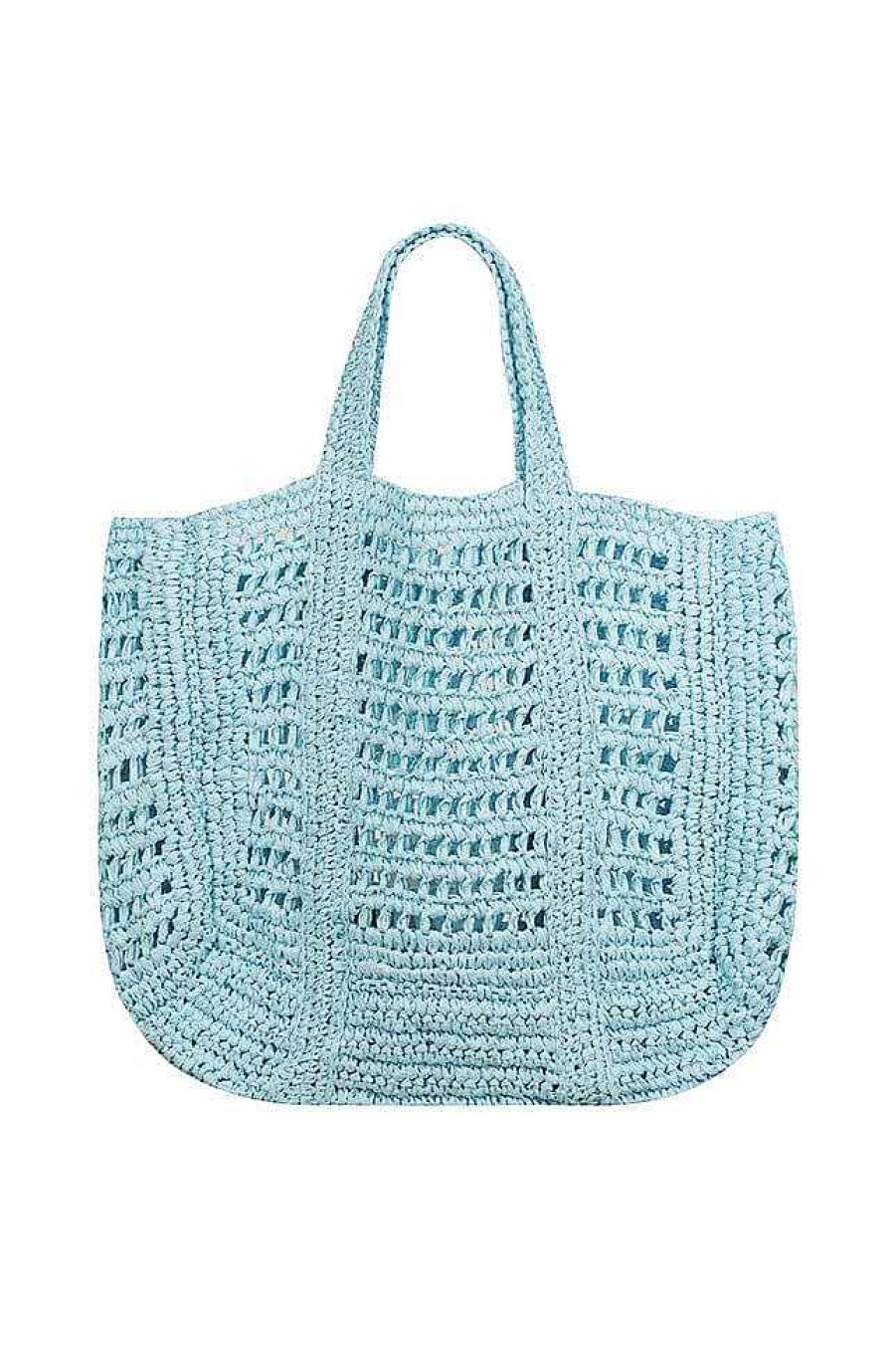 Beach Wear Capriosca Beach Bags | Large Raffia Beach Bag - Sky Blue